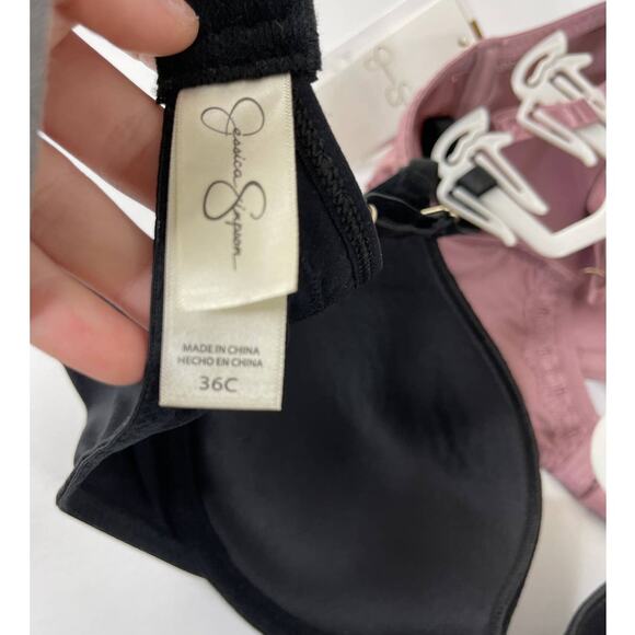 Jessica Simpson Plunge Bra with Flirty Front Lace Detail 2 pack Size 36C NEW - Picture 6 of 13
